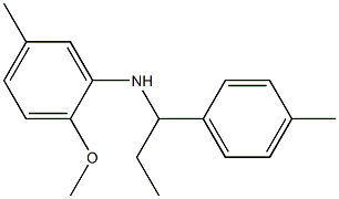 2-methoxy-5-methyl-N-[1-(4-methylphenyl)propyl]aniline Struktur