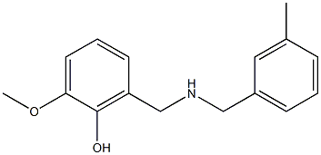 2-methoxy-6-({[(3-methylphenyl)methyl]amino}methyl)phenol 结构式