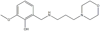 2-methoxy-6-({[3-(morpholin-4-yl)propyl]amino}methyl)phenol,,结构式