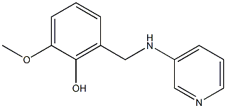 2-methoxy-6-[(pyridin-3-ylamino)methyl]phenol 化学構造式