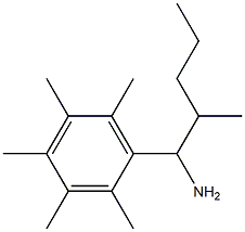 2-methyl-1-(2,3,4,5,6-pentamethylphenyl)pentan-1-amine,,结构式