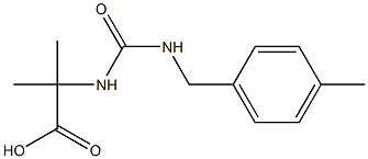 2-methyl-2-({[(4-methylbenzyl)amino]carbonyl}amino)propanoic acid,,结构式