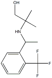 2-methyl-2-({1-[2-(trifluoromethyl)phenyl]ethyl}amino)propan-1-ol Struktur