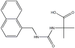 2-methyl-2-{[(naphthalen-1-ylmethyl)carbamoyl]amino}propanoic acid Struktur