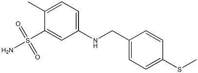 2-methyl-5-({[4-(methylsulfanyl)phenyl]methyl}amino)benzene-1-sulfonamide Structure