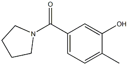 2-methyl-5-(pyrrolidin-1-ylcarbonyl)phenol,,结构式