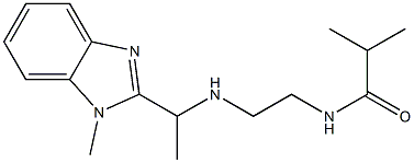 2-methyl-N-(2-{[1-(1-methyl-1H-1,3-benzodiazol-2-yl)ethyl]amino}ethyl)propanamide,,结构式