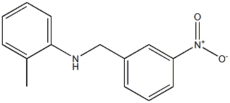 2-methyl-N-[(3-nitrophenyl)methyl]aniline,,结构式