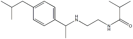 2-methyl-N-[2-({1-[4-(2-methylpropyl)phenyl]ethyl}amino)ethyl]propanamide Struktur