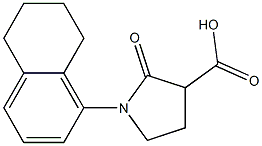 2-oxo-1-(5,6,7,8-tetrahydronaphthalen-1-yl)pyrrolidine-3-carboxylic acid 结构式