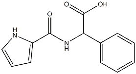 2-phenyl-2-(1H-pyrrol-2-ylformamido)acetic acid Struktur