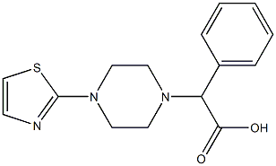 2-phenyl-2-[4-(1,3-thiazol-2-yl)piperazin-1-yl]acetic acid Structure