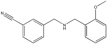 3-({[(2-methoxyphenyl)methyl]amino}methyl)benzonitrile 化学構造式