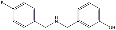 3-({[(4-fluorophenyl)methyl]amino}methyl)phenol,,结构式