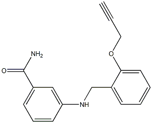 3-({[2-(prop-2-yn-1-yloxy)phenyl]methyl}amino)benzamide Struktur