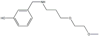 3-({[3-(2-methoxyethoxy)propyl]amino}methyl)phenol 化学構造式