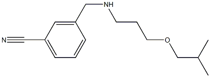 3-({[3-(2-methylpropoxy)propyl]amino}methyl)benzonitrile Struktur