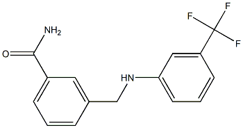 3-({[3-(trifluoromethyl)phenyl]amino}methyl)benzamide 化学構造式