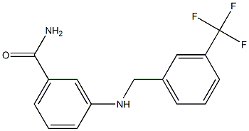 3-({[3-(trifluoromethyl)phenyl]methyl}amino)benzamide Struktur