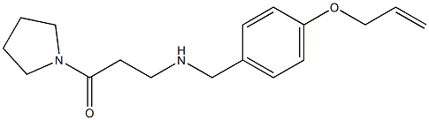 3-({[4-(prop-2-en-1-yloxy)phenyl]methyl}amino)-1-(pyrrolidin-1-yl)propan-1-one 结构式