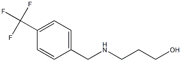 3-({[4-(trifluoromethyl)phenyl]methyl}amino)propan-1-ol 结构式