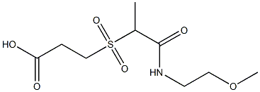 3-({1-[(2-methoxyethyl)carbamoyl]ethane}sulfonyl)propanoic acid 结构式