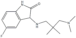 3-({2-[(dimethylamino)methyl]-2-methylpropyl}amino)-5-fluoro-2,3-dihydro-1H-indol-2-one 结构式