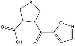 3-(1,2-oxazol-5-ylcarbonyl)-1,3-thiazolidine-4-carboxylic acid Struktur