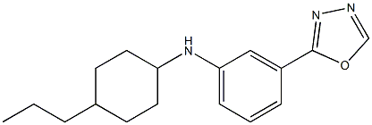 3-(1,3,4-oxadiazol-2-yl)-N-(4-propylcyclohexyl)aniline Structure