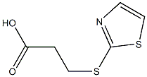 3-(1,3-thiazol-2-ylthio)propanoic acid 化学構造式