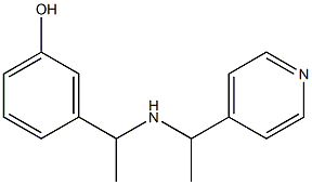 3-(1-{[1-(pyridin-4-yl)ethyl]amino}ethyl)phenol 结构式