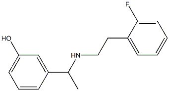 3-(1-{[2-(2-fluorophenyl)ethyl]amino}ethyl)phenol Structure