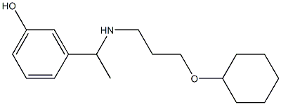 3-(1-{[3-(cyclohexyloxy)propyl]amino}ethyl)phenol Structure