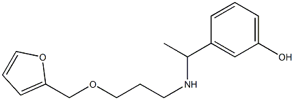 3-(1-{[3-(furan-2-ylmethoxy)propyl]amino}ethyl)phenol Structure