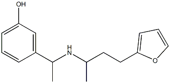 3-(1-{[4-(furan-2-yl)butan-2-yl]amino}ethyl)phenol 化学構造式