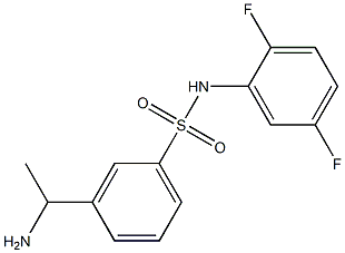 3-(1-aminoethyl)-N-(2,5-difluorophenyl)benzene-1-sulfonamide 化学構造式