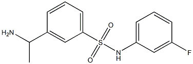 3-(1-aminoethyl)-N-(3-fluorophenyl)benzene-1-sulfonamide,,结构式