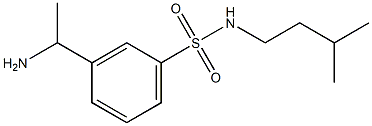 3-(1-aminoethyl)-N-(3-methylbutyl)benzene-1-sulfonamide Struktur