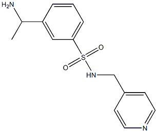 3-(1-aminoethyl)-N-(pyridin-4-ylmethyl)benzene-1-sulfonamide Structure