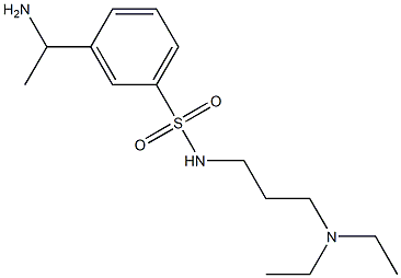 3-(1-aminoethyl)-N-[3-(diethylamino)propyl]benzene-1-sulfonamide Structure