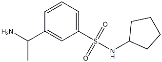 3-(1-aminoethyl)-N-cyclopentylbenzene-1-sulfonamide Struktur