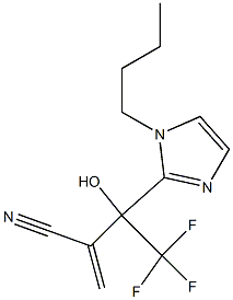 3-(1-butyl-1H-imidazol-2-yl)-4,4,4-trifluoro-3-hydroxy-2-methylidenebutanenitrile 化学構造式