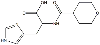 3-(1H-imidazol-4-yl)-2-(oxan-4-ylformamido)propanoic acid 化学構造式
