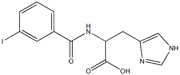 3-(1H-imidazol-4-yl)-2-[(3-iodophenyl)formamido]propanoic acid Struktur