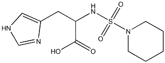 3-(1H-imidazol-4-yl)-2-[(piperidine-1-sulfonyl)amino]propanoic acid 结构式
