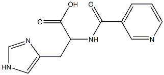3-(1H-imidazol-4-yl)-2-[(pyridin-3-ylcarbonyl)amino]propanoic acid Structure
