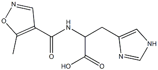 3-(1H-imidazol-4-yl)-2-{[(5-methylisoxazol-4-yl)carbonyl]amino}propanoic acid 化学構造式