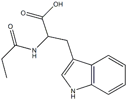 3-(1H-indol-3-yl)-2-(propionylamino)propanoic acid Struktur