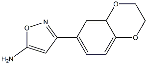 3-(2,3-dihydro-1,4-benzodioxin-6-yl)-1,2-oxazol-5-amine,,结构式