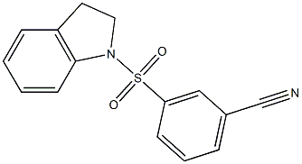 3-(2,3-dihydro-1H-indol-1-ylsulfonyl)benzonitrile 化学構造式